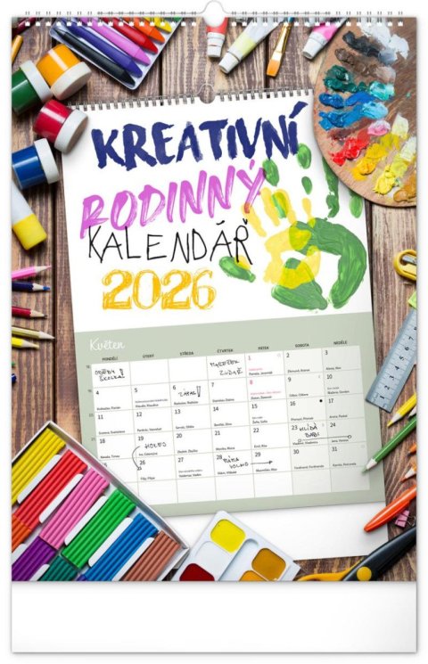 neuveden: Kalendář 2026 nástěnný: Rodinný, kreativní, 33 x 46 cm