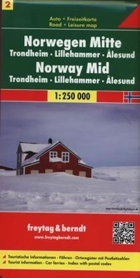 neuveden: AK 0656 Norsko 2. Střed - Trondheim, Lillehammer 1:250 000