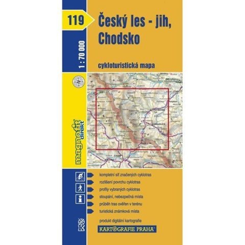 neuveden: 1: 70T(119)-Český les-jih,Chodsko (cyklomapa)