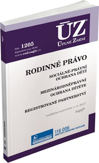 neuveden: ÚZ 1205 Rodinné právo, ochrana dítěte a rodiny, registrované partnerství