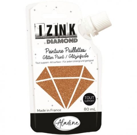 neuveden: Diamantová barva IZINK Diamond - měděná, 80 ml