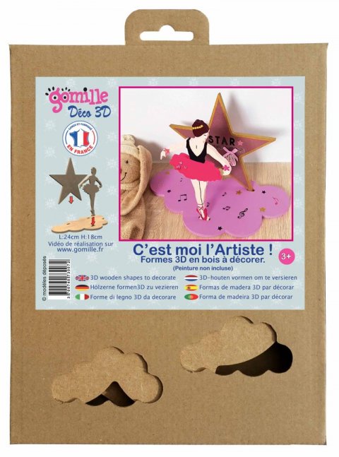 neuveden: Aladine dřevěná sada k dotvoření - baletka a hvězda