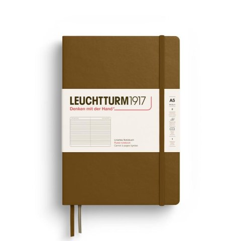 neuveden: Leuchtturm1917 Zápisník Spice Brown Medium A5 linkovaný