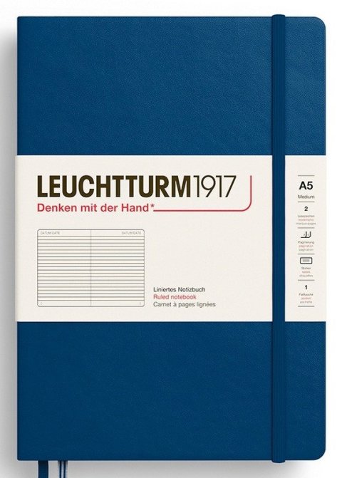 -: Zápisník Indigo Hardcover Medium (A5) linkovaný