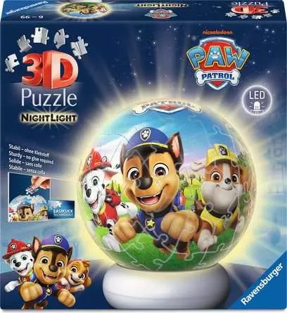 -: 3D Puzzle-Ball: Tlapková patrola (Noční edice) 72 dílků