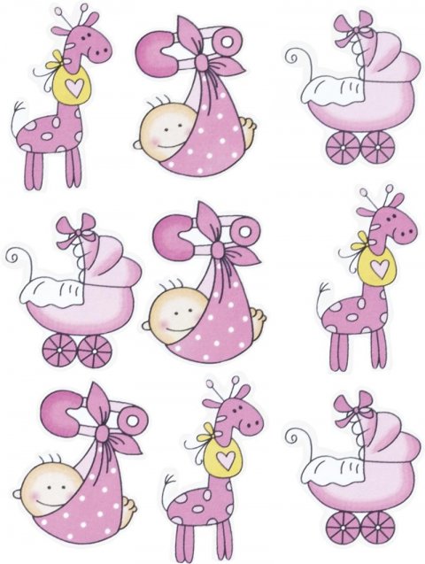 neuveden: Dřevěné ozdoby 2 -3 cm - baby růžové neuveden: Dřevěné ozdoby 2 -3 cm - baby růžové