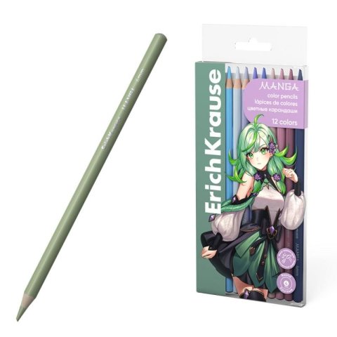 neuveden: Kulaté pastelky ErichKrause Manga - 12 barev