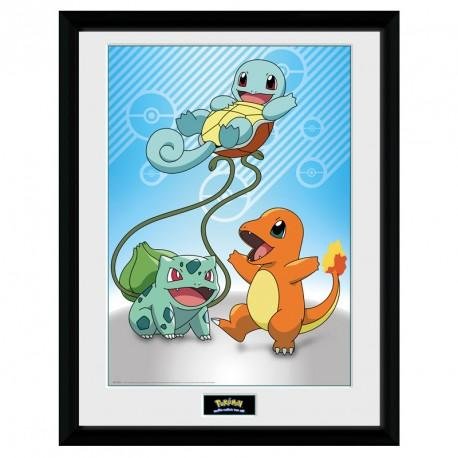 neuveden: Pokémon Zarámovaný plakát - Kanto Starters