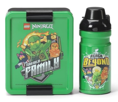 neuveden: LEGO Ninjago svačinový set (láhev a box) - zelená