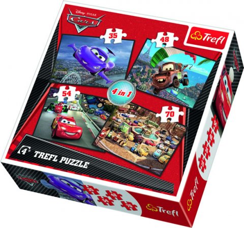 neuveden: Trefl Puzzle Auta 2 - 4v1 (35,48,54,70 dílků)