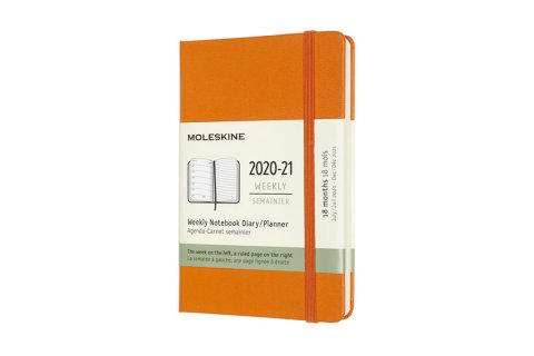 neuveden: Moleskine: Plánovací zápisník 2020-2021 tvrdý oranžový S