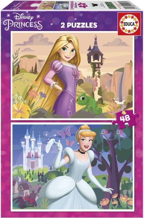 neuveden: Puzzle Disney princezny: Locika a Popelka/2x48 dílků
