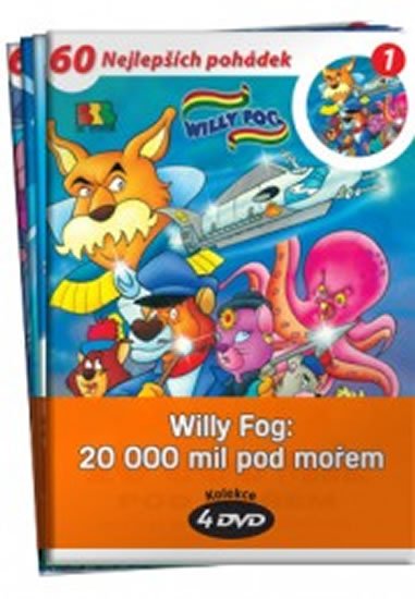 Verne Jules: Willy Fog: 20.000 mil pod mořem - kolekce 4 DVD Verne Jules: Willy Fog: 20.000 mil pod mořem - kolekce 4 DVD