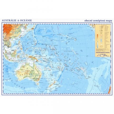 neuveden: Austrálie, Oceánie - příruční obecně zeměpisná mapa A3/1:42 mil. neuveden: Austrálie, Oceánie - příruční obecně zeměpisná mapa A3/1:42 mil.