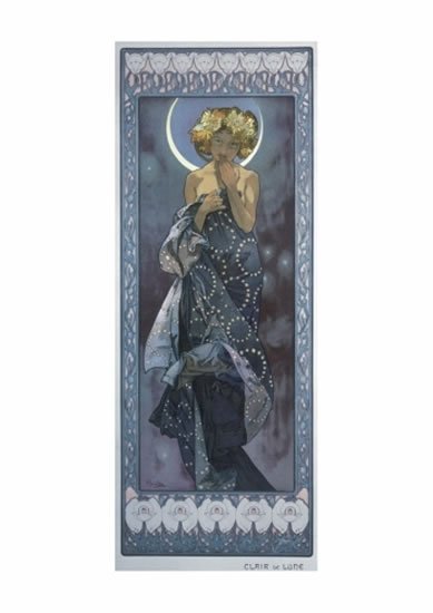 neuveden: Pohled Alfons Mucha – The Moon, krátký
