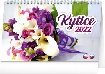 neuveden: Kalendář 2022 stolní: Kytice CZ/SK, 23,1 × 14,5 cm