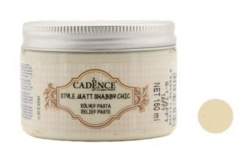 neuveden: Reliefní pasta křídová Cadence Shabby Chic - světlá krémová, linen / 150 ml