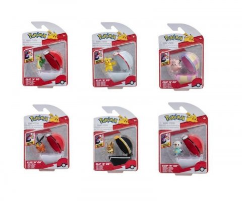 neuveden: Pokémon Poké Ball Clip ´n´ Go - mix 6 motivů