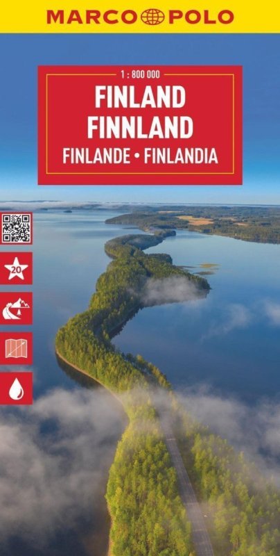 neuveden: Finsko 1:800 000 / cestovní mapa