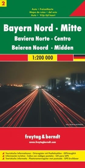 neuveden: AK 0203 Bavorsko sever, střed 1:200 000 / automapa