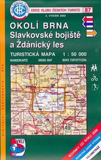 neuveden: Okolí Brna, Slavkovské bojiště a Ždánický les - Turistická mapa - edice Klu