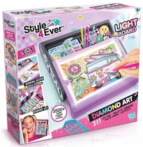 neuveden: Style4Ever Diamantové malování 3v1 - Svítící kufřík