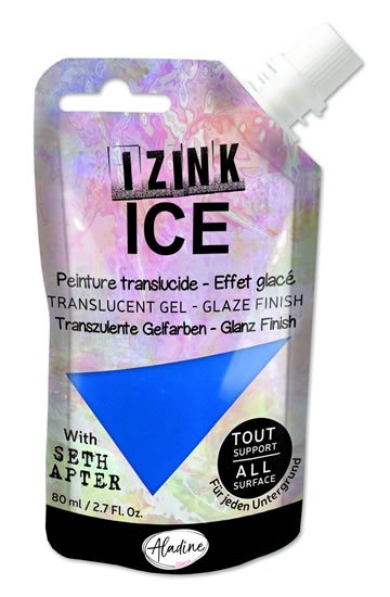 neuveden: Průsvitná gelová barva IZINK Ice - azurová 80 ml