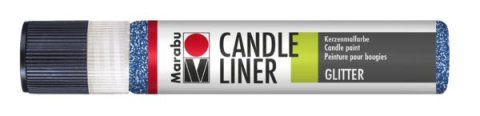neuveden: Marabu Candle Liner na svíčky - glitrový safírový 25 ml
