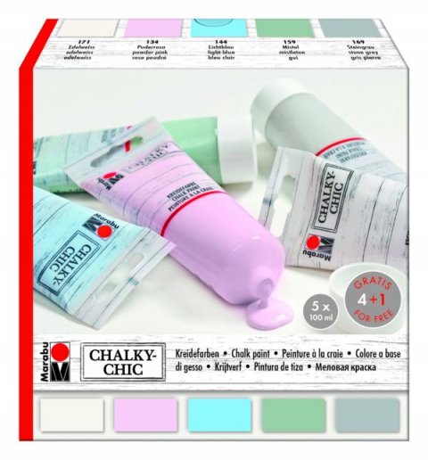 neuveden: Marabu Sada Chalky-Chic 5 x 100 ml
