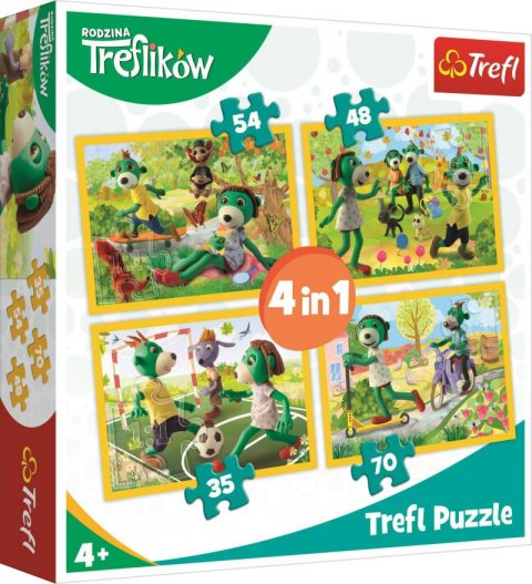 neuveden: Trefl Puzzle Treflíci - Společné chvíle 4v1 (35,48,54,70 dílků)