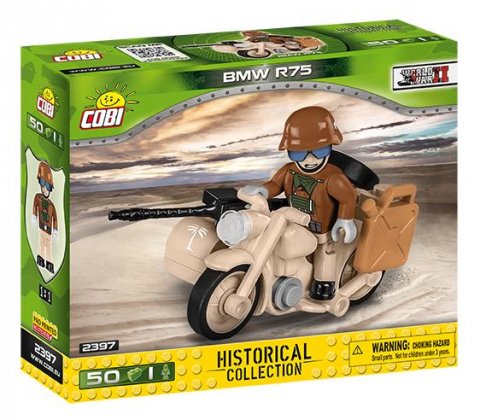 neuveden: Stavebnice COBI - II WW BMW R75 se sajdkárou, 50 kostek, 1 figurka