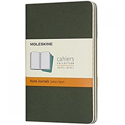 neuveden: Moleskine Sešity 3 ks zelené L, linkované neuveden: Moleskine Sešity 3 ks zelené L, linkované