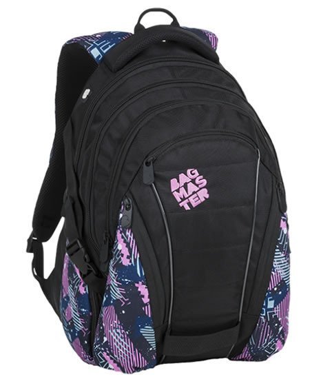 neuveden: Bagmaster Studentský batoh BAG 9 A PINK/PETROL/BLACK