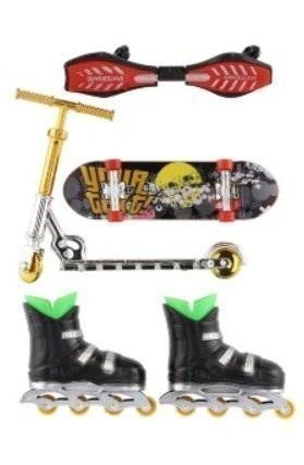 neuveden: Sada skateboard, waveboard, brusle, koloběžka