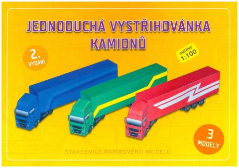 neuveden: Jednoduchá vystřihovánka kamionů - Stavebnice papírového modelu neuveden: Jednoduchá vystřihovánka kamionů - Stavebnice papírového modelu