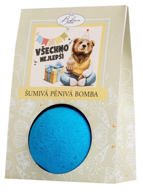 neuveden: Pěnivá a šumivá bomba do koupele 110 g - Všechno nejlepší
