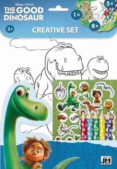 neuveden: Hodný dinosaurus - Omalovánkový set s pastelkami