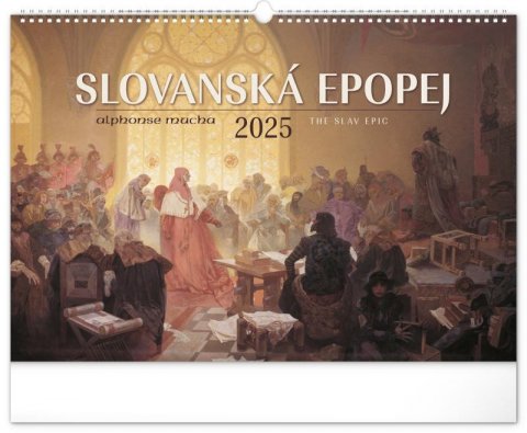 neuveden: Kalendář 2025 nástěnný: Slovanská epopej - Alfons Mucha, 48 × 33 cm neuveden: Kalendář 2025 nástěnný: Slovanská epopej - Alfons Mucha, 48 × 33 cm