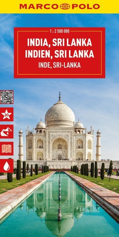 : Indie, Srí Lanka 1:2 500 000 / cestovní mapa MARCO POLO