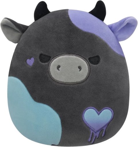 -: Squishmallows Tmavě šedá kráva - Smithereens 20 cm