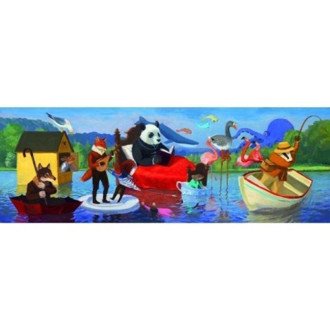 neuveden: DJECO Obrazové puzzle Letní jezero - 350 pcs