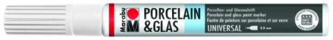 neuveden: Marabu Popisovač na sklo/porcelán 0,8 mm - bílý
