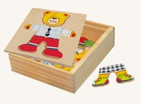 neuveden: Puzzle - šatní skříň - medvídek