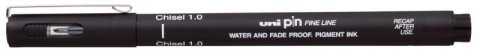 neuveden: UNI liner se seříznutým hrotem 1 mm - černý neuveden: UNI liner se seříznutým hrotem 1 mm - černý
