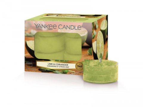 neuveden: YANKEE CANDLE Lime & Coriander svíčka 9,8g čajová 12ks