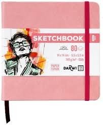 : Skicovací blok Soft pink 14x14 140g 80 listů