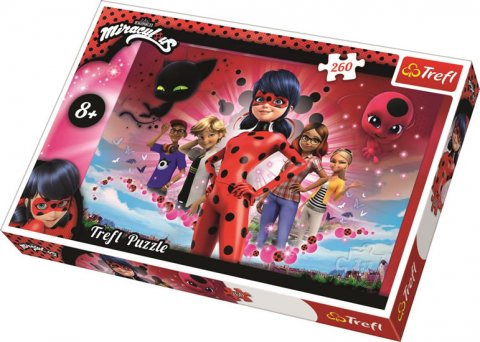 neuveden: Trefl Puzzle Kouzelná Beruška a Černý kocour - Parta / 260 dílků
