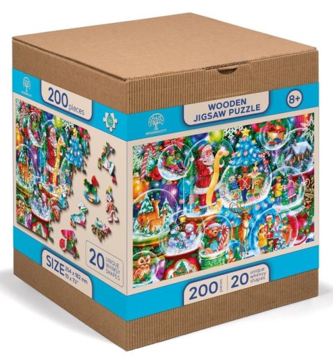neuveden: Wooden City Puzzle Vánoční koule 200 dílků, dřevěné