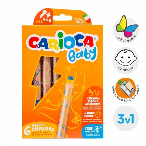 neuveden: Carioca multifunkční voskovky 3v1 Baby - 6 ks neuveden: Carioca multifunkční voskovky 3v1 Baby - 6 ks