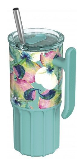 : Nerezový termohrnek s brčkem Umi Waterfall Garden 720ml